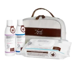 Fiocchi di Riso Cofanetto Bagnetto Delicato - Set per la detersione delicata del neonato, 4 pezzi