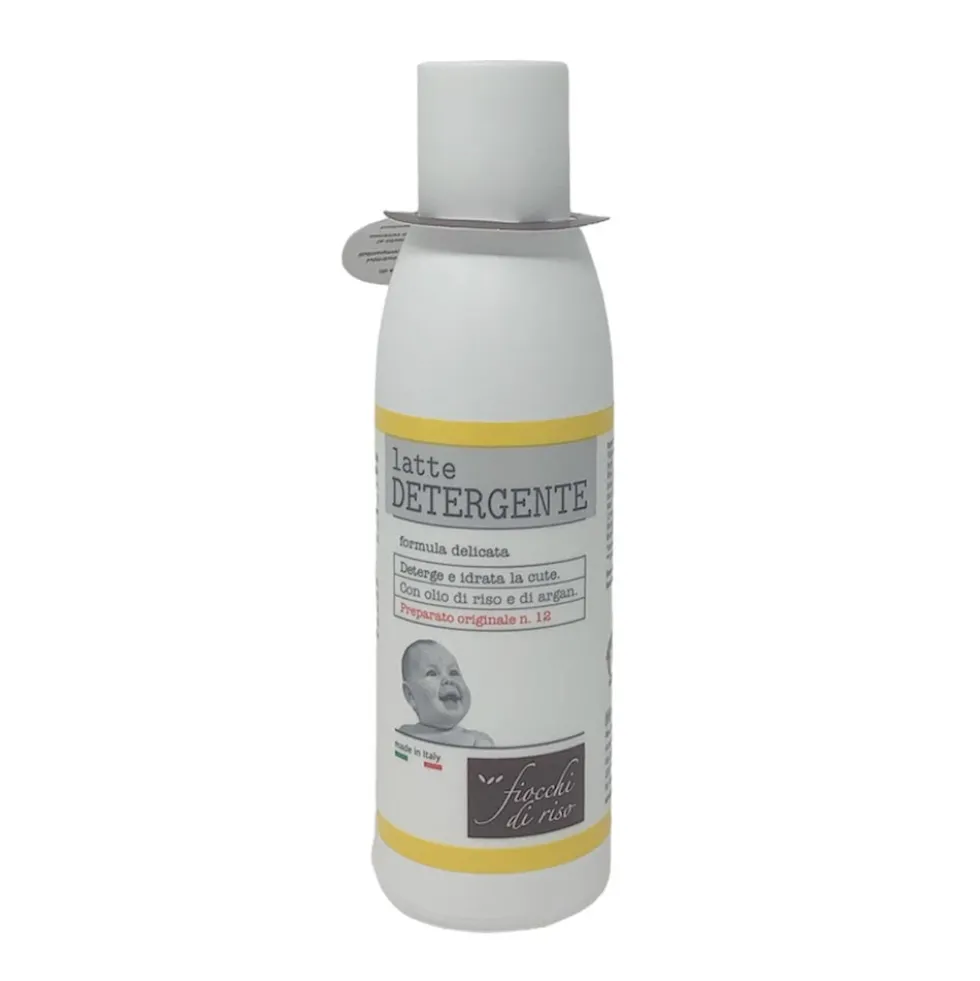 Fiocchi di Riso Latte Detergente - Detergente idratante per la pelle sensibile, flacone da 140 ml