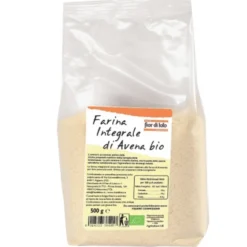 Fior di Loto Farina di avena integrale bio Farina biologica per il pane e i dolci, 500 g