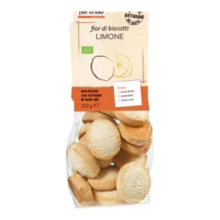Fior di Loto Fior di Biscotti Limone Bio - Biscotti vegani al limone senza lattosio, 250 g