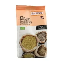 Fior di Loto Miglio decorticato - Cereale biologico senza glutine per le zuppe e le minestre, 400 g