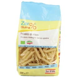 Fior di Loto Penne Zero Glutine - Pasta di riso biologica per intolleranti al glutine, 500 g