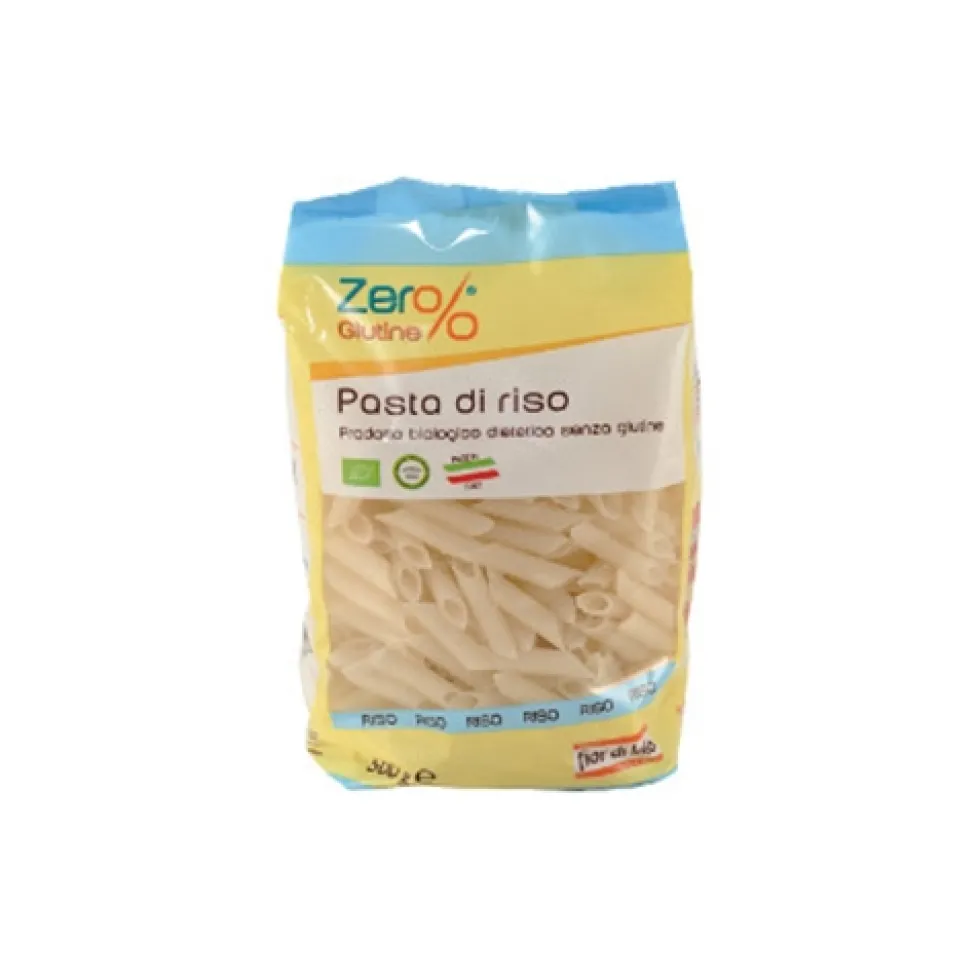 Fior di Loto Penne Zero Glutine - Pasta di riso biologica per intolleranti al glutine, 500 g