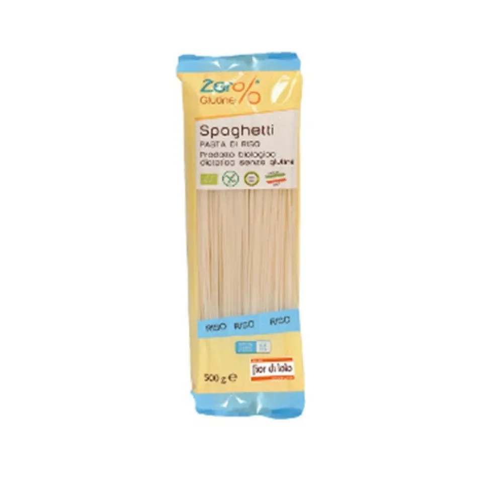 Fior di Loto Zero Glutine Spaghetti - Pasta di riso biologica per la dieta senza glutine, 500 g