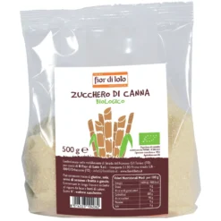 Fior di Loto Zucchero di canna grezzo biologico Dolcificante per le bevande e gli alimenti, 500 g