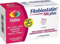 Fitobios Fitobiostatin 10k Plus - Integratore per il controllo del colesterolo, 60 compresse