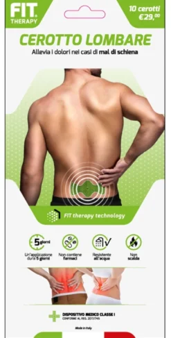 Fit Therapy Patch Lombare - Cerotto per i dolori muscolo-scheletrici, 10 cerotti