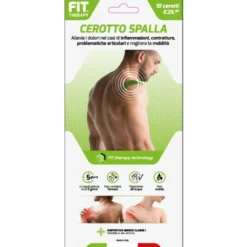 Fit Therapy Patch Spalla - Cerotto per i dolori muscolo-scheletrici, 10 cerotti