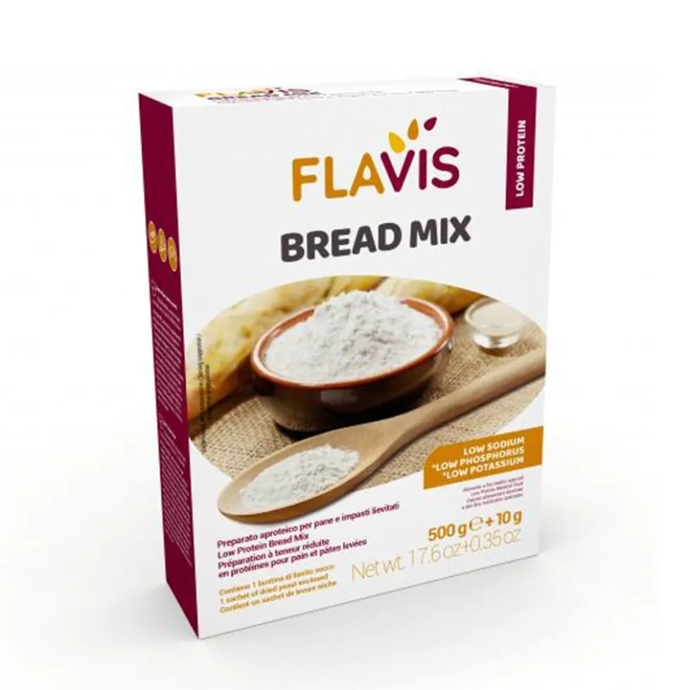 Flavis Bread Mix Preparato Aproteico per Pane e Impasti, 500g