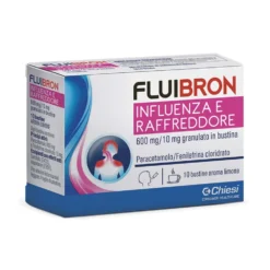 Fluibron influenza e Raffreddore 600mg/10mg Paracetamolo/Fenilefrina Cloridrato, 10 Bustine