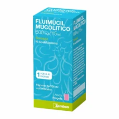 Fluimucil Mucolitico Sciroppo 600mg/15ml Aroma Fragola Affezioni Respiratorie con Ipersecrezione, 200ml