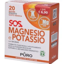 Forhans Puro Magnesio Potassio e Baobab - Integratore alimentare per la stanchezza, 20 bustine