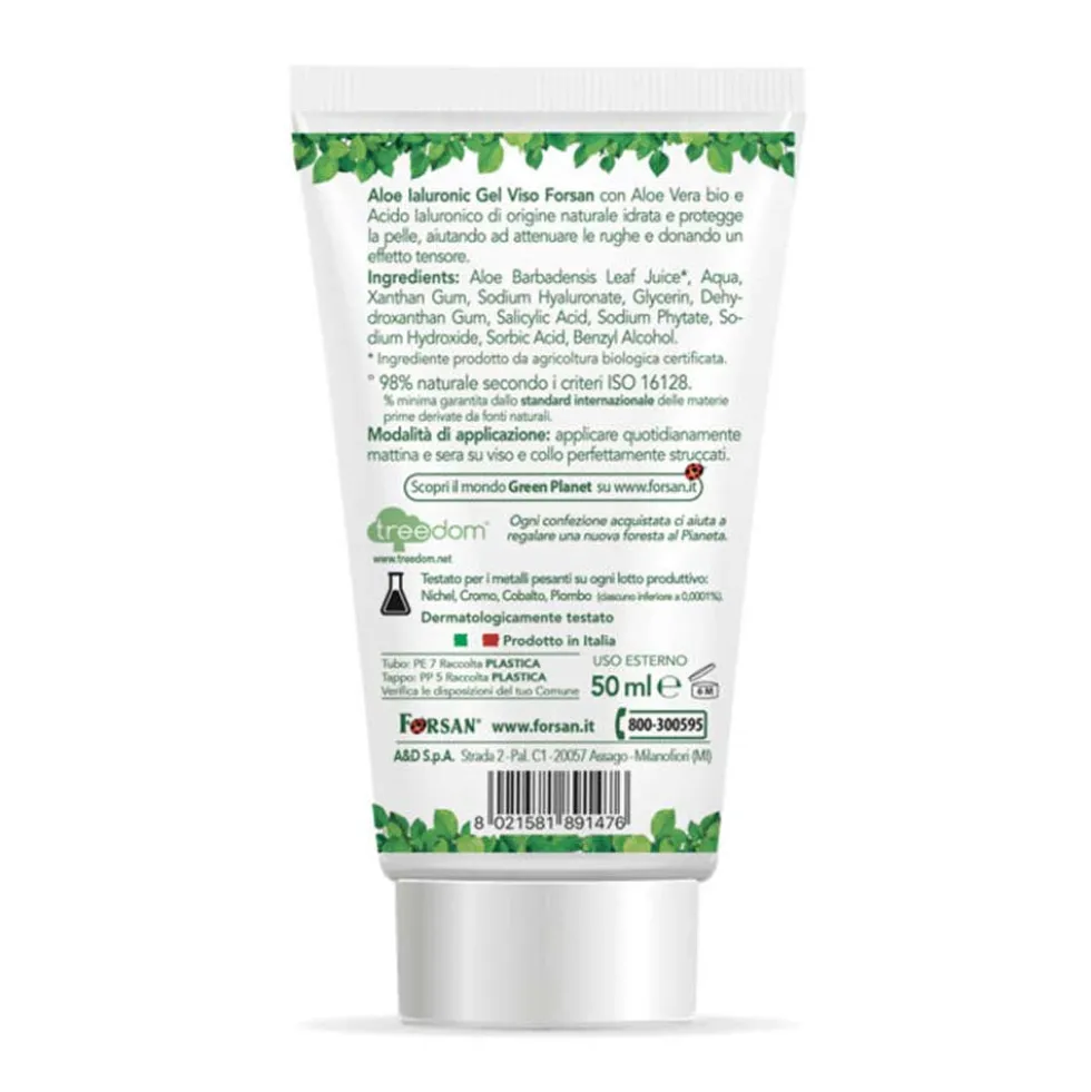 Forsan Aloe Ialuronic - Gel Viso Lifting, 50ml