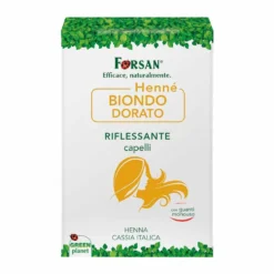 Forsan Henné - Biondo Dorato Riflessante Capelli, 2 Buste Monodose da 50g