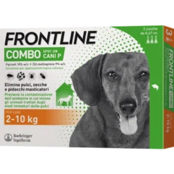 Frontline Combo Spot-On Cani 2-10 kg - Antiparassitario contro le pulci e le zecche, 3 pipette