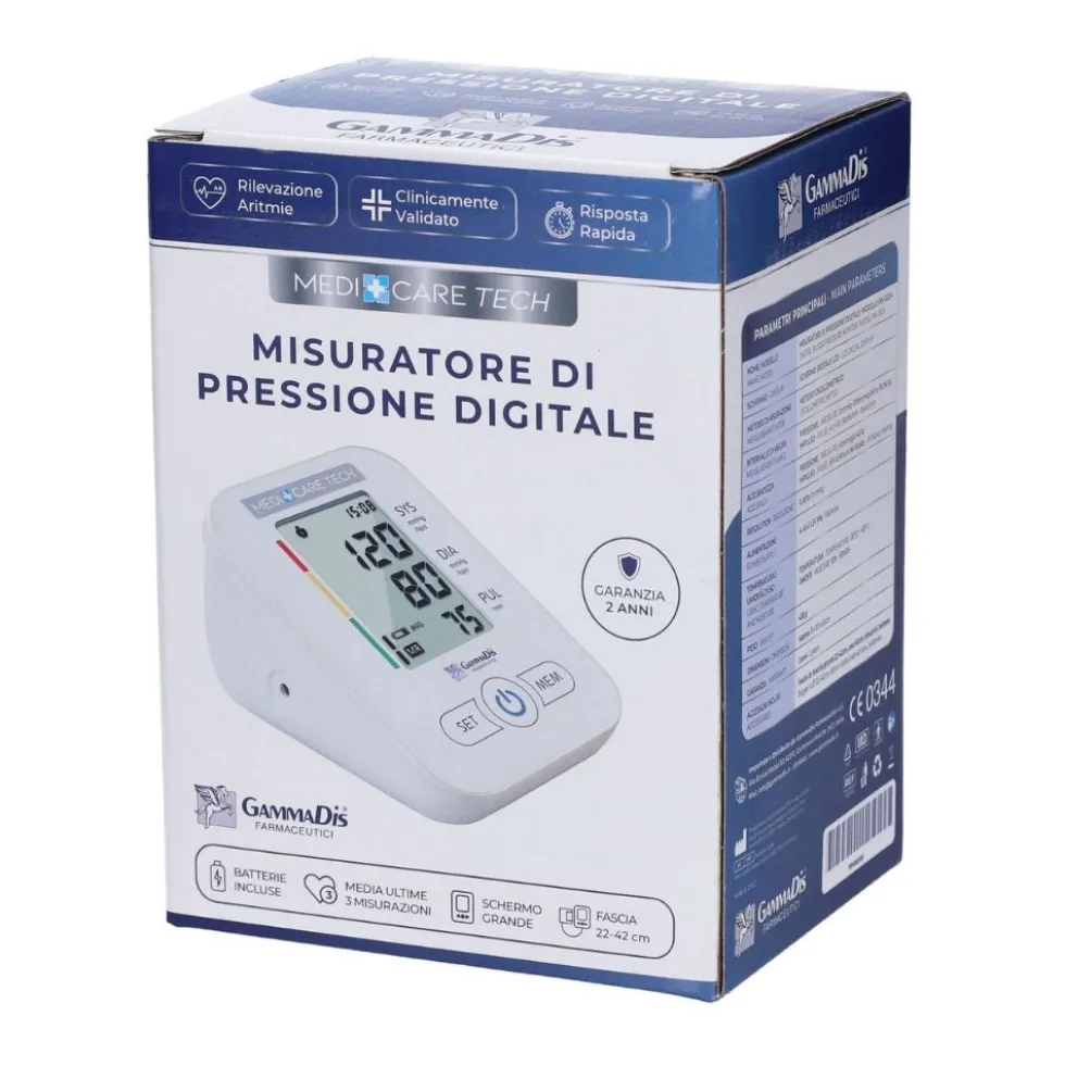 Gammadis Farmaceutici Medicare - Tech Misuratore di Pressione Digitale, 1 pezzo