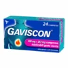 Gaviscon 500mg + 267mg Compresse Masticabili Gusto Menta per Bruciore di Stomaco Occasionale, 24 Compresse