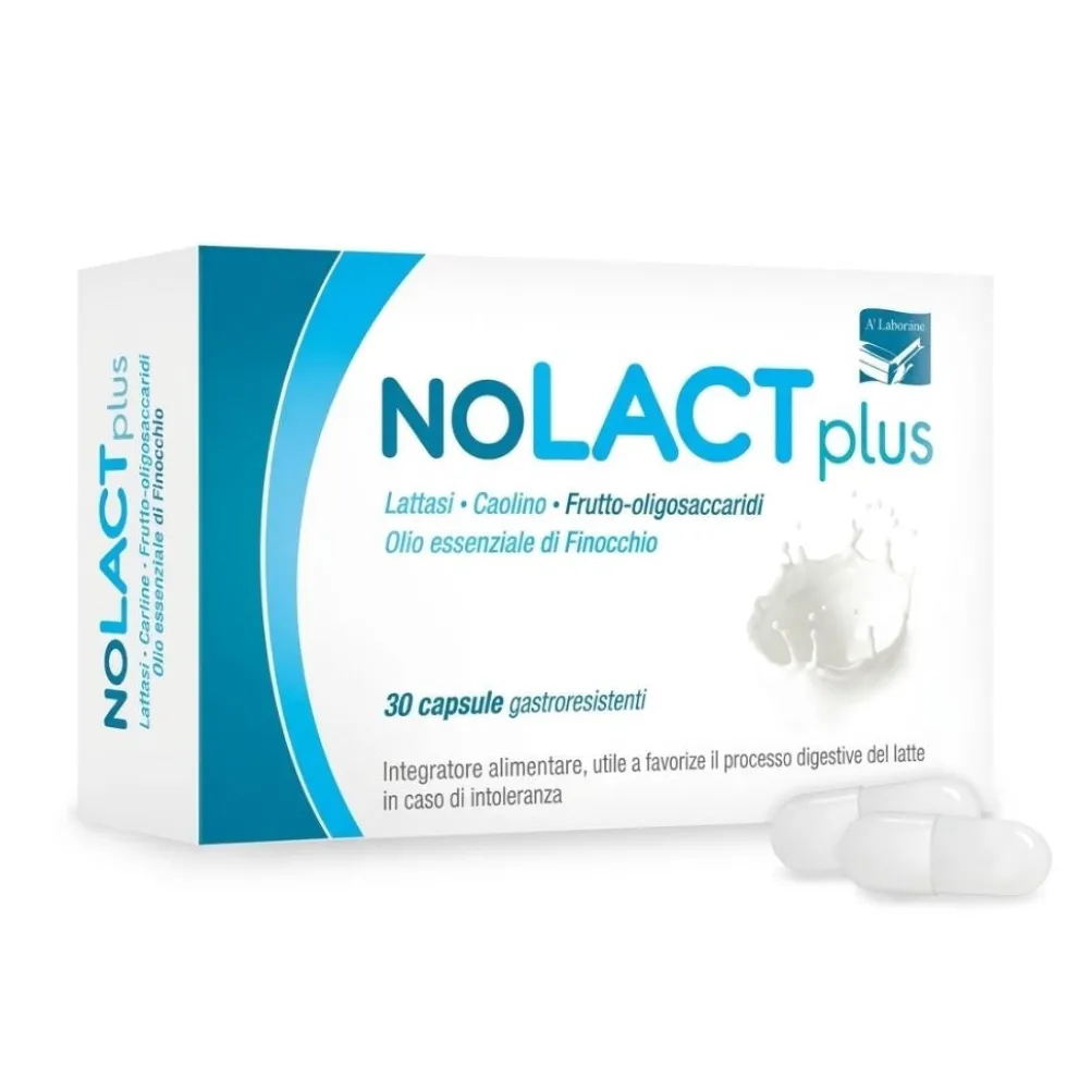 Gepharma Nolact Plus - Nolact Plus integratore di lattasi, 30 capsule