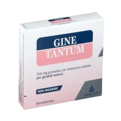 Ginetantum 500mg Benzidamina Granulato per Soluzione Cutanea per Vulvovaginiti, 10 Bustine