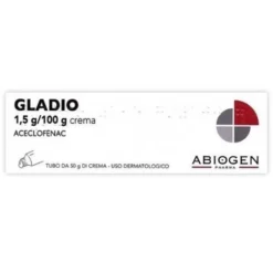 Gladio Crema 1,5g/100g Aceclofenac Trattamento Antidolorifico Locale, 50g
