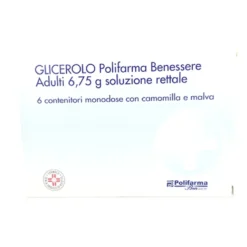 Glicerolo Poli Adulti 6,75 G Soluzione Rettale 6 Contenitori Monodose Con Camomilla E Malva