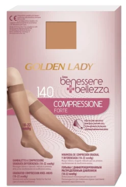 Golden Lady Gambaletto 140 denari playa XL - Calza a compressione per il microcircolo, 1 pezzo