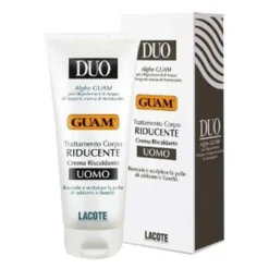 Guam Duo crema riducente uomo - Trattamento corpo rimodellante per addome e fianchi, 200 ml