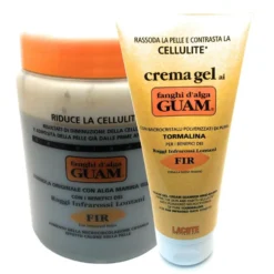 Guam Fanghi d'Alga FIR e Cremagel - Kit per il trattamento anticellulite, 1 kg e 200 ml