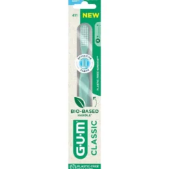GUM Classic 411 - Spazzolino manuale con setole morbide per l'igiene orale quotidiana, 1 pezzo