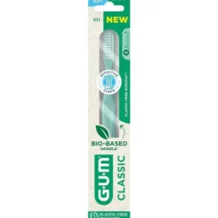 GUM Classic 411 - Spazzolino manuale con setole morbide per l'igiene orale quotidiana, 1 pezzo