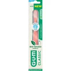 Gum Classic 409 - Spazzolino manuale compatto morbido per la rimozione della placca, 1 pezzo
