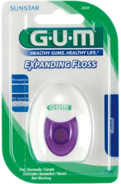 Gum Expanding Floss - Filo interdentale ad espansione per denti e gengive sensibili, 30 m