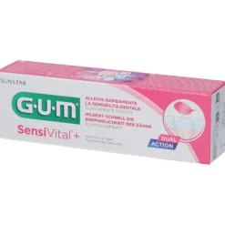 Gum SensiVital+ - Dentifricio per i denti sensibili e la prevenzione delle carie, 75 ml