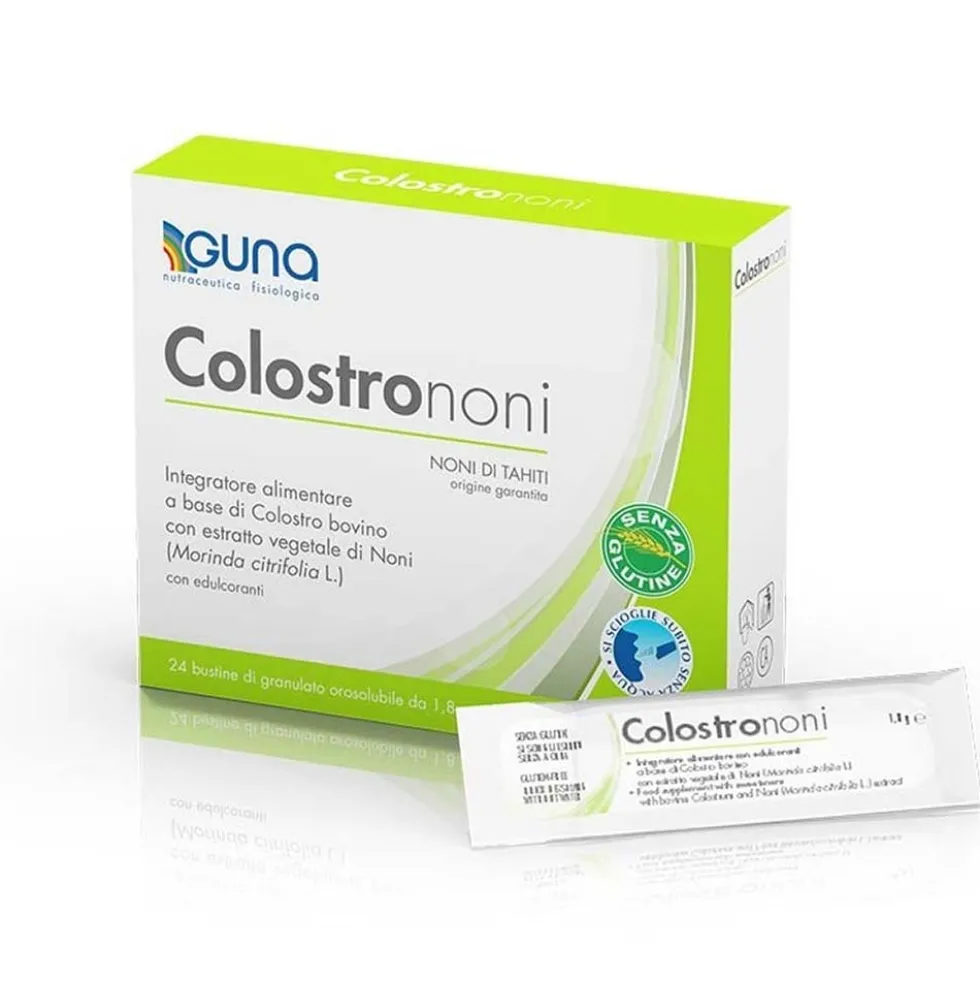 Guna Colostrononi - Integratore alimentare per le difese immunitarie, 24 bustine da 1,8 g