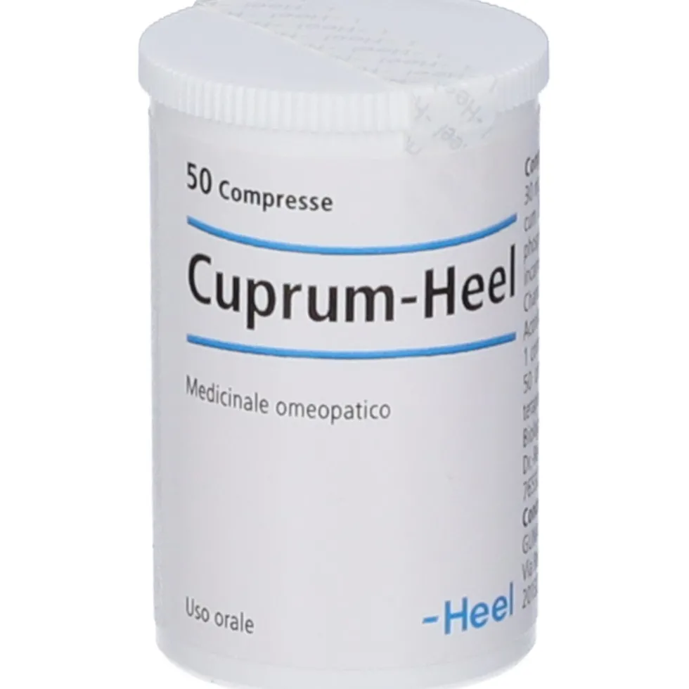 Guna Cuprum Heel - Medicinale omeopatico con azione antispastica e antidolorifica, 50 compresse