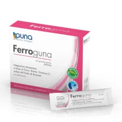 Guna Ferroguna - Integratore di ferro per la carenza e la stanchezza, 28 bustine da 1,7 g