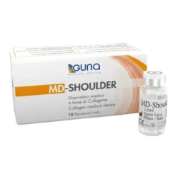 Guna MD-Shoulder - Dispositivo medico iniettabile a base di collagene per la mobilità della spalla, 10 flaconcini da 2 ml