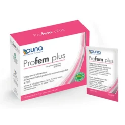 Guna Profem Plus - Integratore di fermenti lattici per flora intestinale e menopausa, 20 bustine