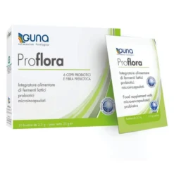 Guna Proflora - Integratore alimentare per l'equilibrio della flora intestinale, 10 bustine