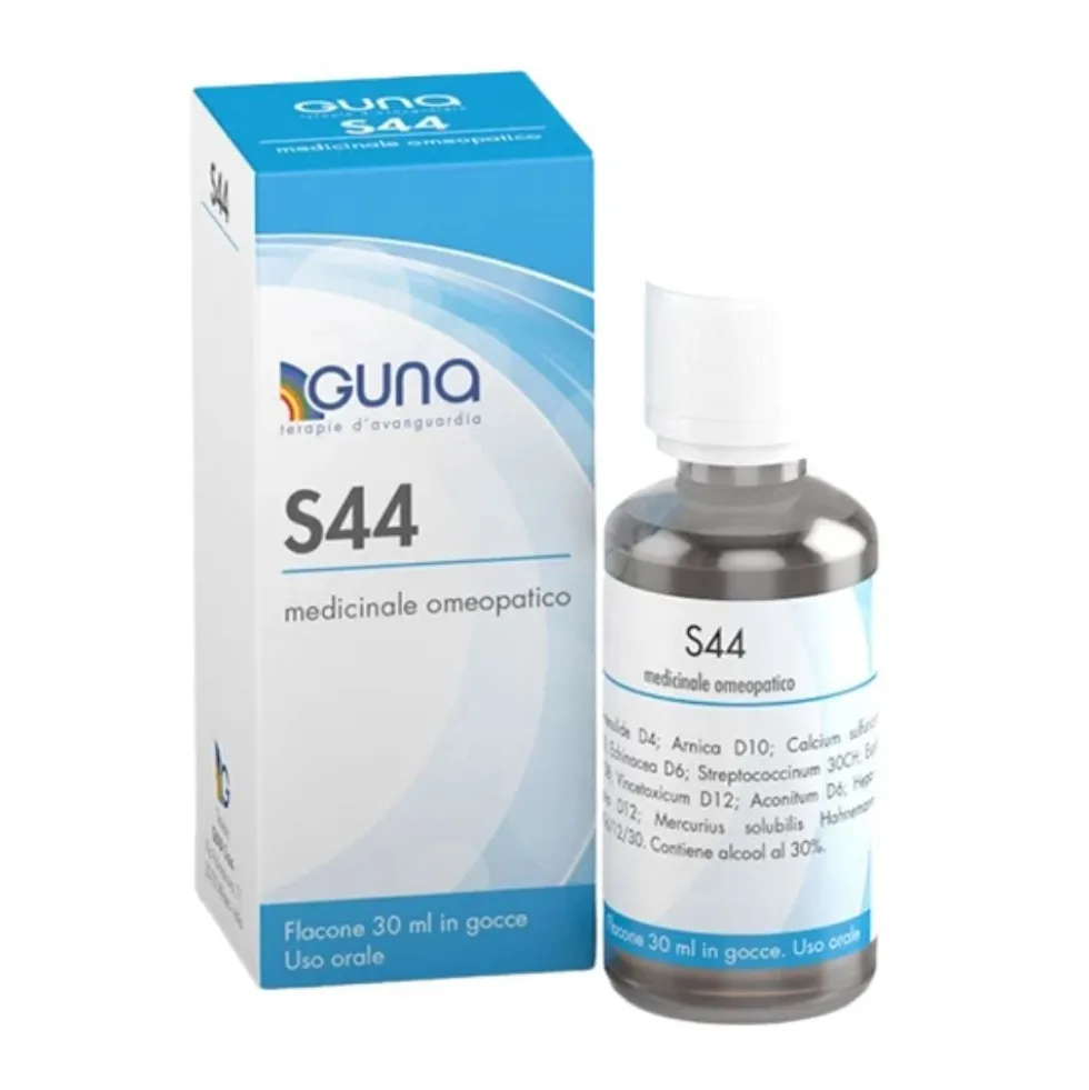 Guna S44 - Gocce omeopatiche ad azione antinfiammatoria e antipiretica, 30 ml