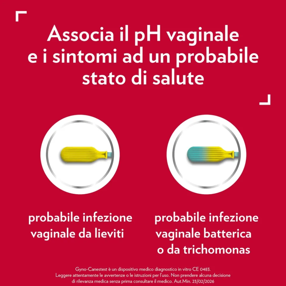 Gyno-Canesten Gyno-Canestest - Autotest vaginale per la diagnosi delle infezioni, 1 tampone