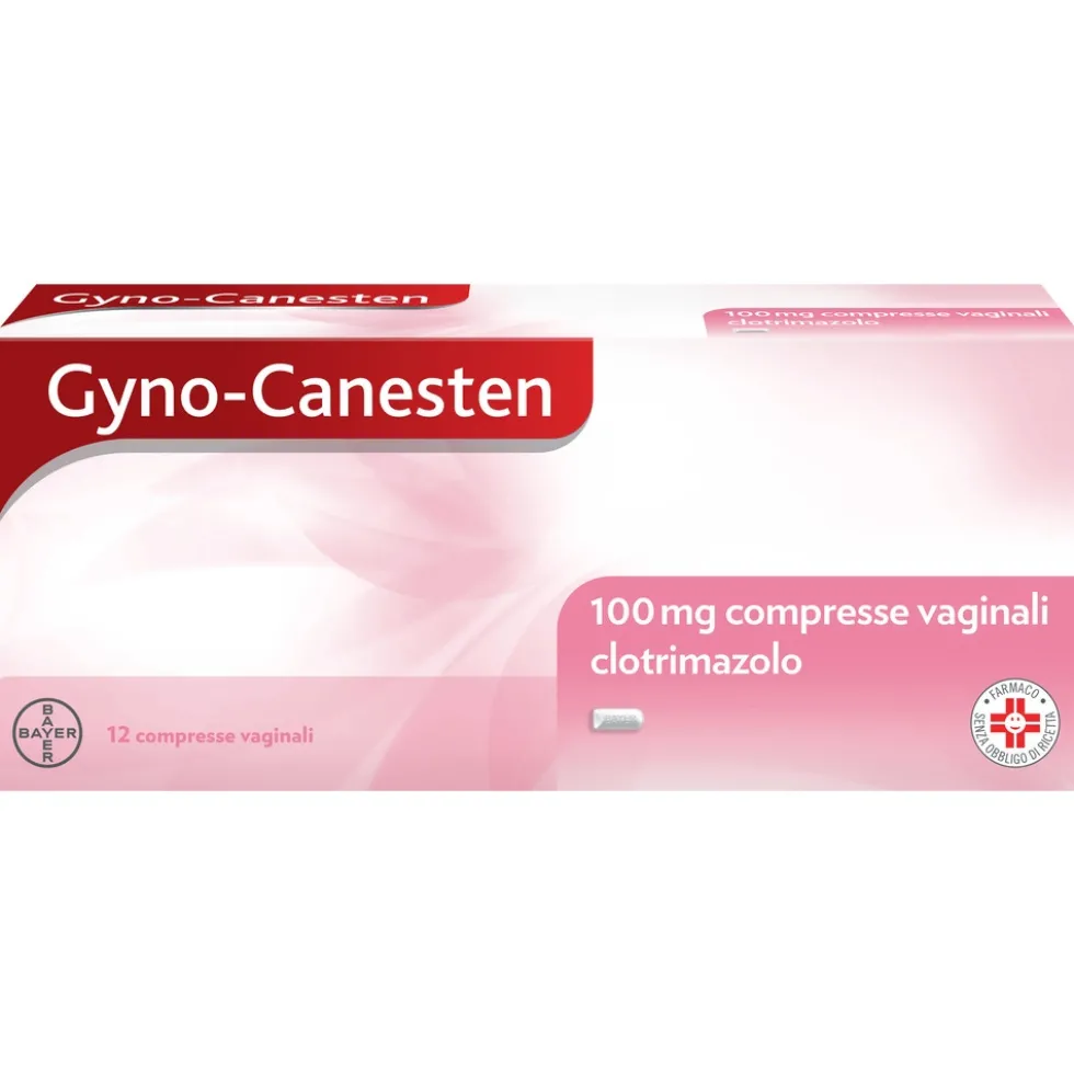 Gynocanesten per Candida Prurito Bruciore Intimo Perdite Infezioni Vaginali, 12 Compresse Vaginali