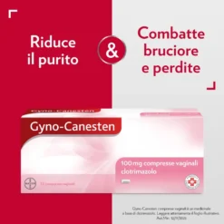 Gynocanesten per Candida Prurito Bruciore Intimo Perdite Infezioni Vaginali, 12 Compresse Vaginali