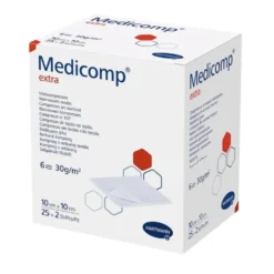 Hartmann Medicomp Extra - Compresse sterili in tnt per la medicazione, 50 pezzi da 10x10 cm