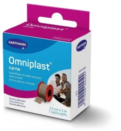 Hartmann OmniPlast Cerotto Adesivo in Tela Telo Resistente Fissaggio Sicuro Misura 2,5cm x 500cm, 1 Pezzo