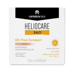 Heliocare 360° Oil Free Compact SPF50+ Protezione Solare Viso Colorata Beige, 10g