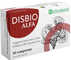 Herboplanet Disbio Alfa - Integratore per le difese immunitarie con reishi, 30 compresse
