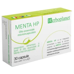 Herboplanet Menta HP Integratore per la digestione e l'eliminazione dei gas, 30 capsule