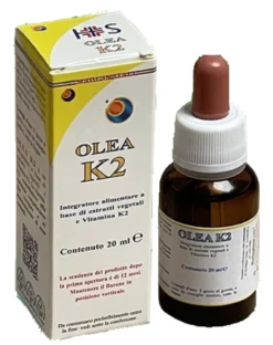 Herboplanet Olea K2 - Integratore alimentare in gocce per le ossa e la coagulazione, 20 ml
