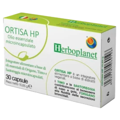Herboplanet Ortisa Hp - Integratore a base di oli essenziali per naso e gola, 30 capsule